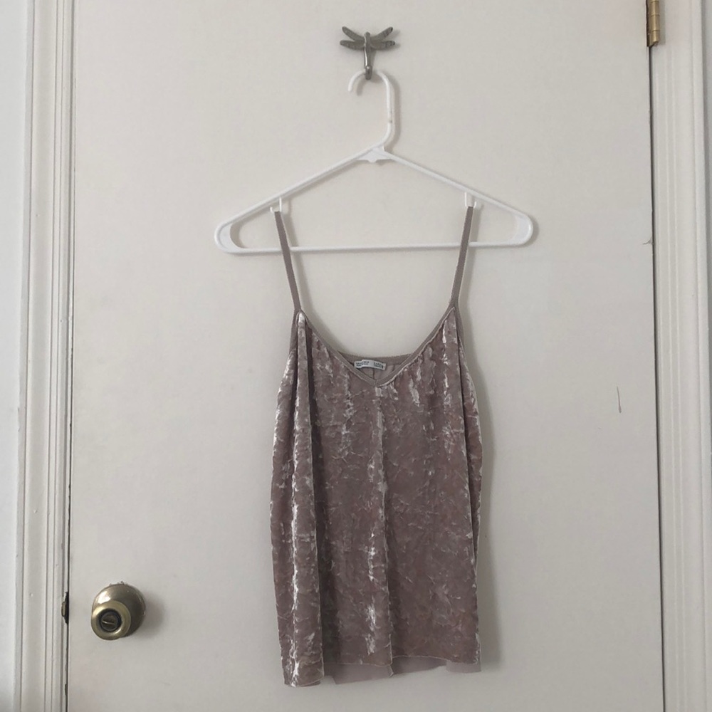 tan suede tank top